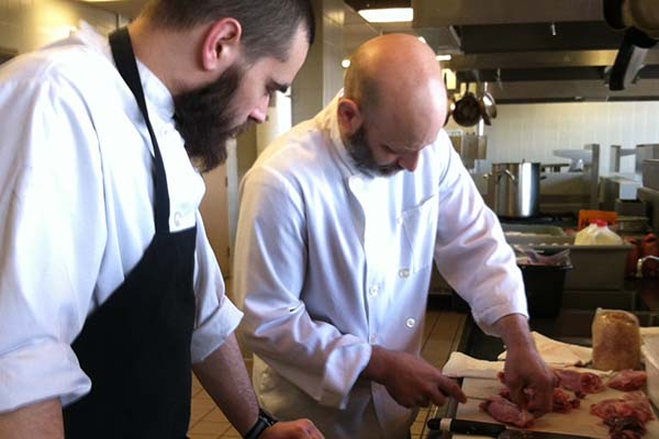 Marc Vetri and a student.